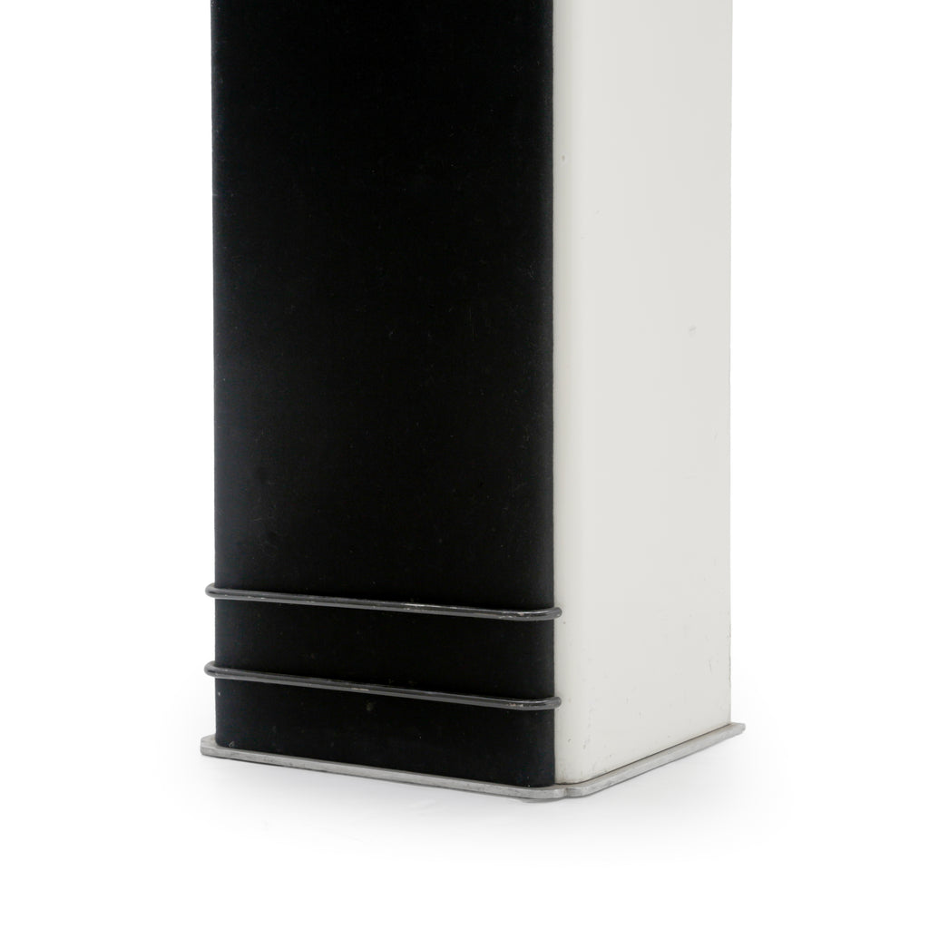 White and Black Rectangular Home Audio Speakers
