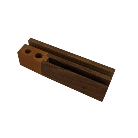 Wood Desk Organizer with Pen and Mail Slots