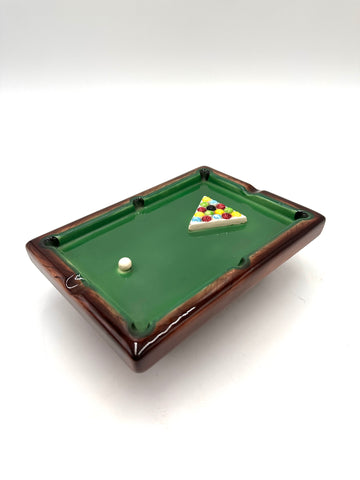 Miniature Pool Table Ceramic Ashtray