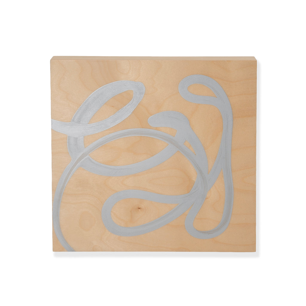 1427 (A+D) Silver Swirls on Wood B