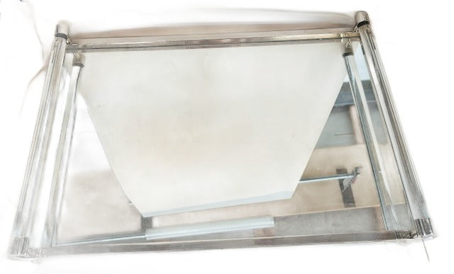 Chrome & Acrylic Rectangular Tray