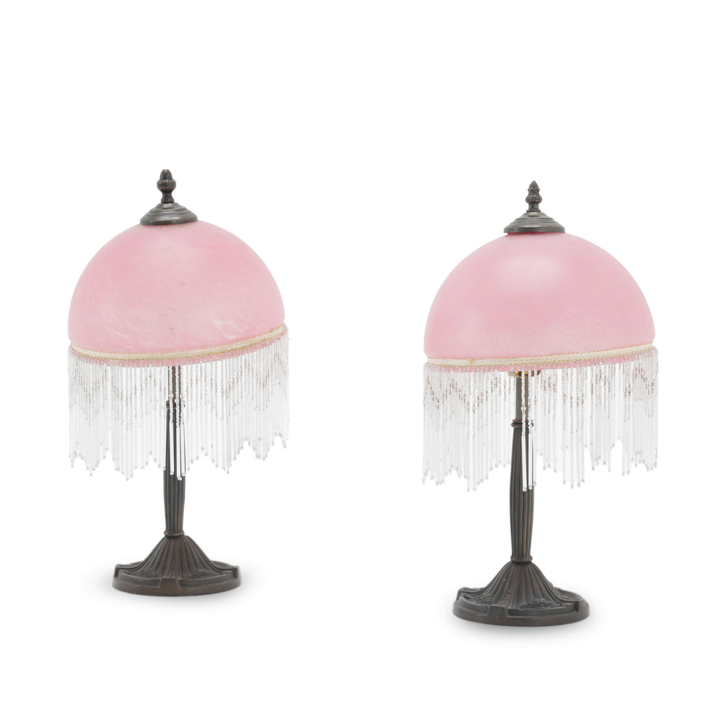 Pink Domed Table Lamps