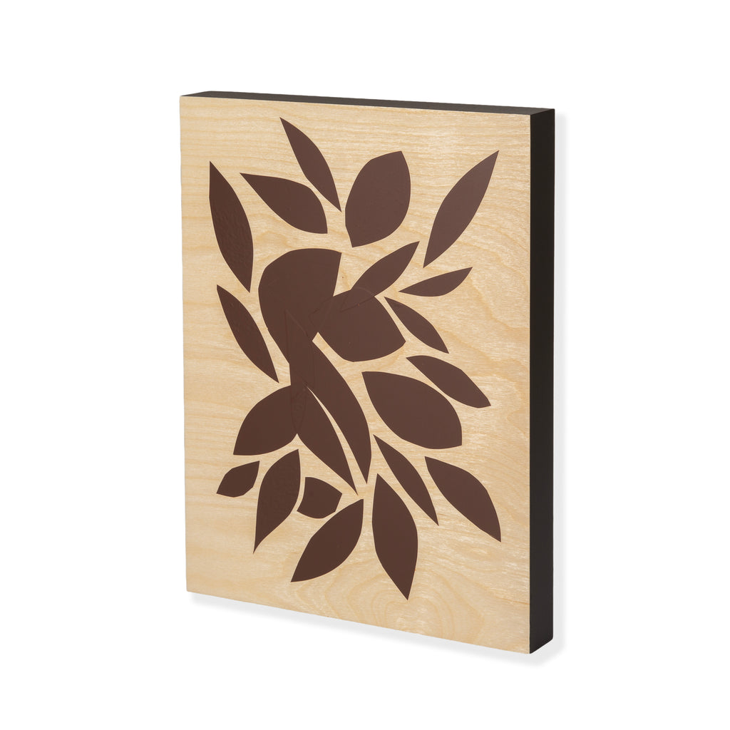 1421 (A+D) Brown Leaves on Wood