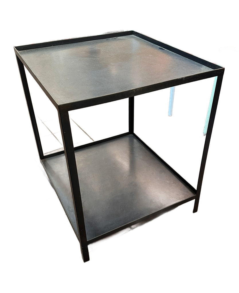 2-Tier Industrial Metal Side Table