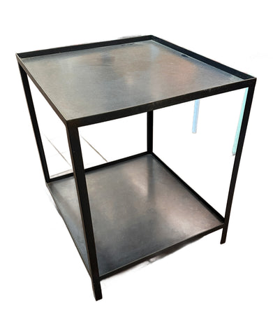 2-Tier Industrial Metal Side Table