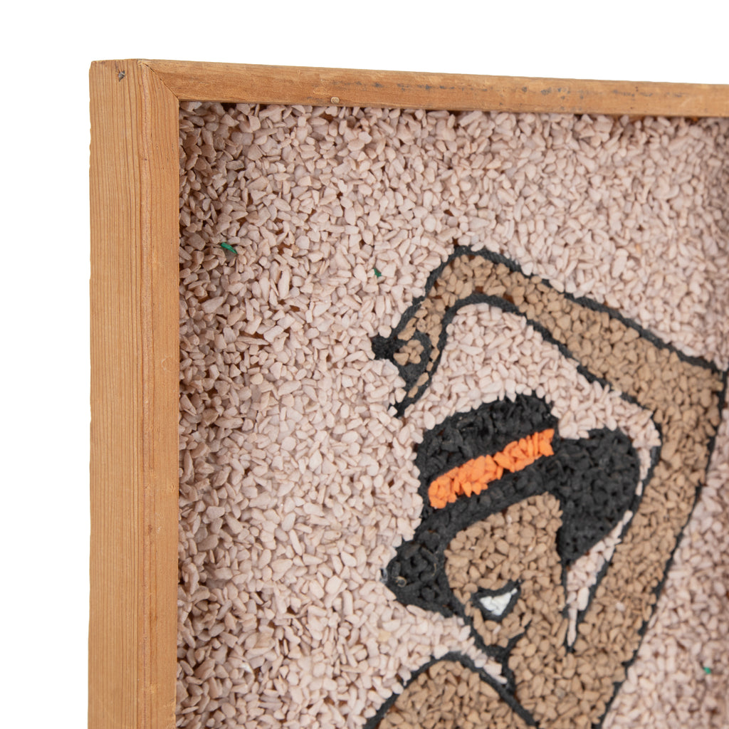 Wood Framed Green Dancer Art