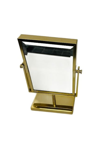 Gold Metal Rectangular Vanity Mirror