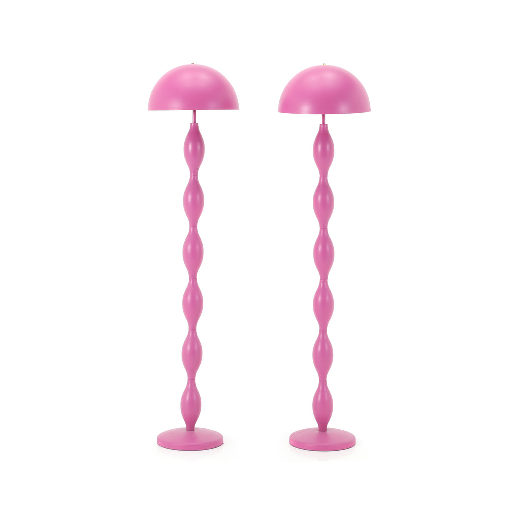 Hot Pink Bobble Stem Floor Lamp