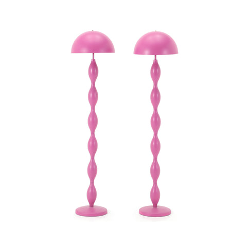 Hot Pink Bobble Stem Floor Lamp