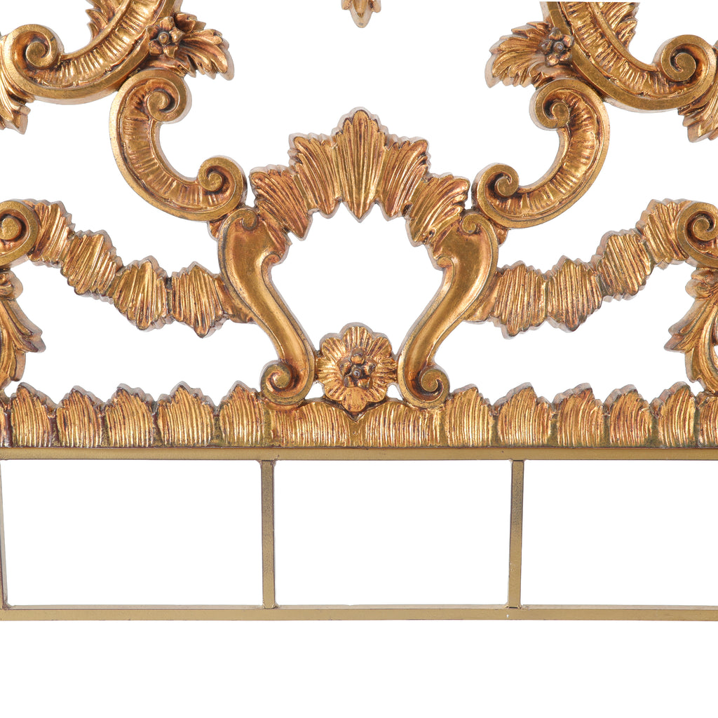 Ornate Gilded Gold Rococo Style Headboard