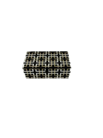 Black, Cream, and Gold Geometric Box