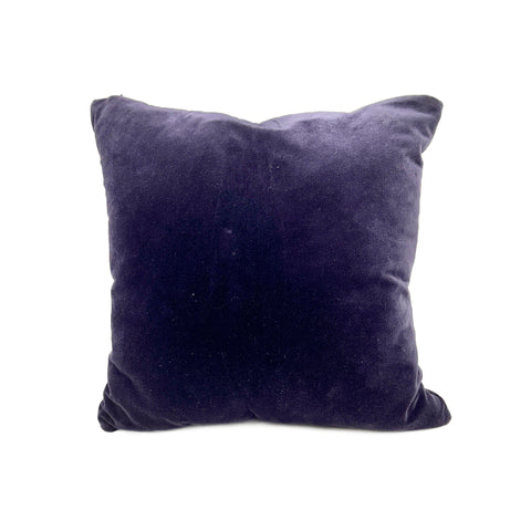 Blue Indigo Velvet Square Throw Pillow