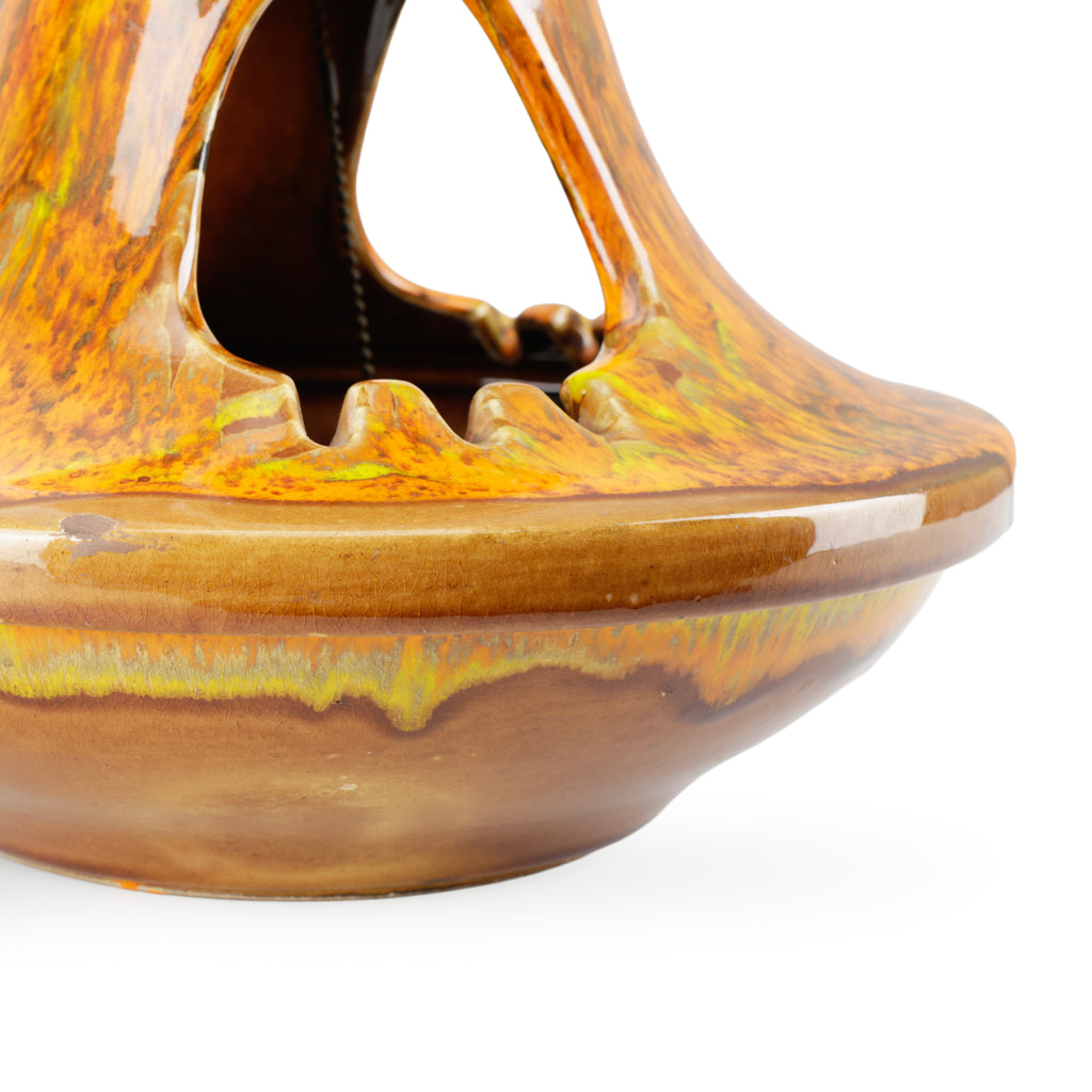 Orange Glaze Ceramic Hanging Pendant Light