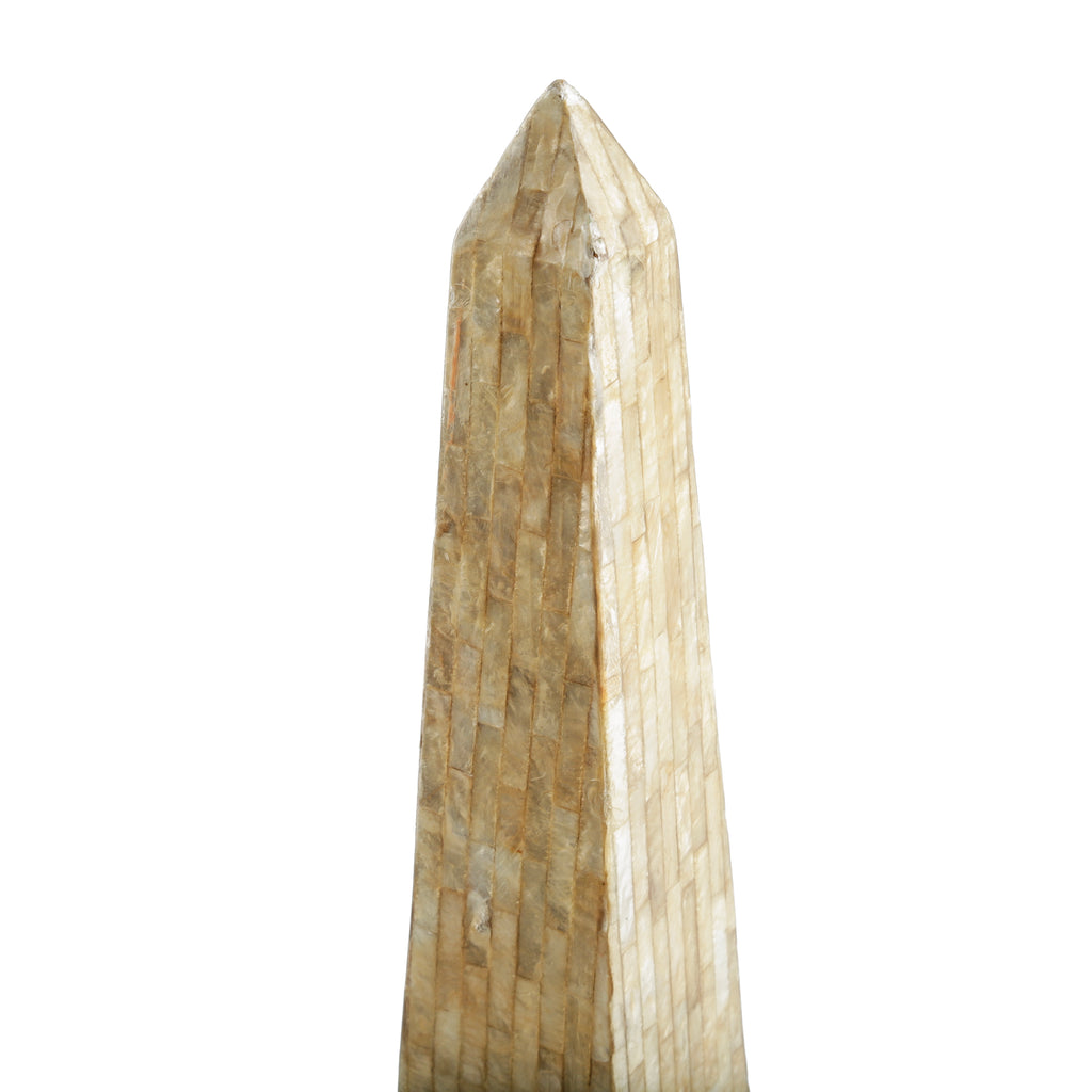 Cream Mother-of-Pearl Obelisk