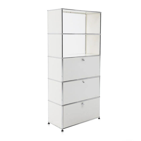 3-Drawer USM Haller Shelving Unit - White