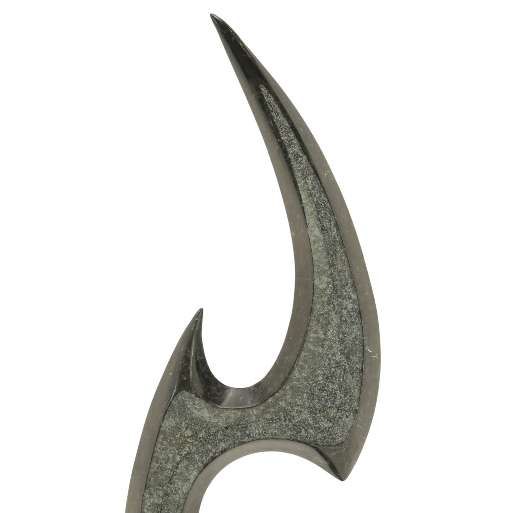 Dark Green Speckled Granite Abstract Organic Sculpture