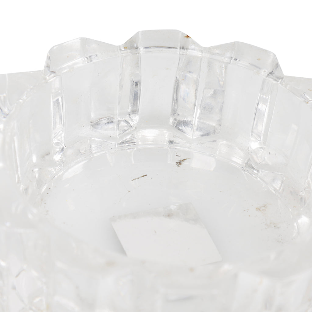 Clear Cut Glass Octagonal Ashtray