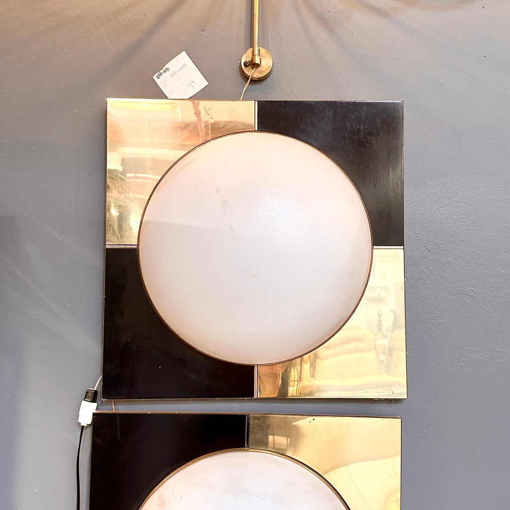 Black and Gold Square Wall Light