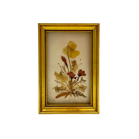 0038 (A+D) Dried Flowers in Gold Frame