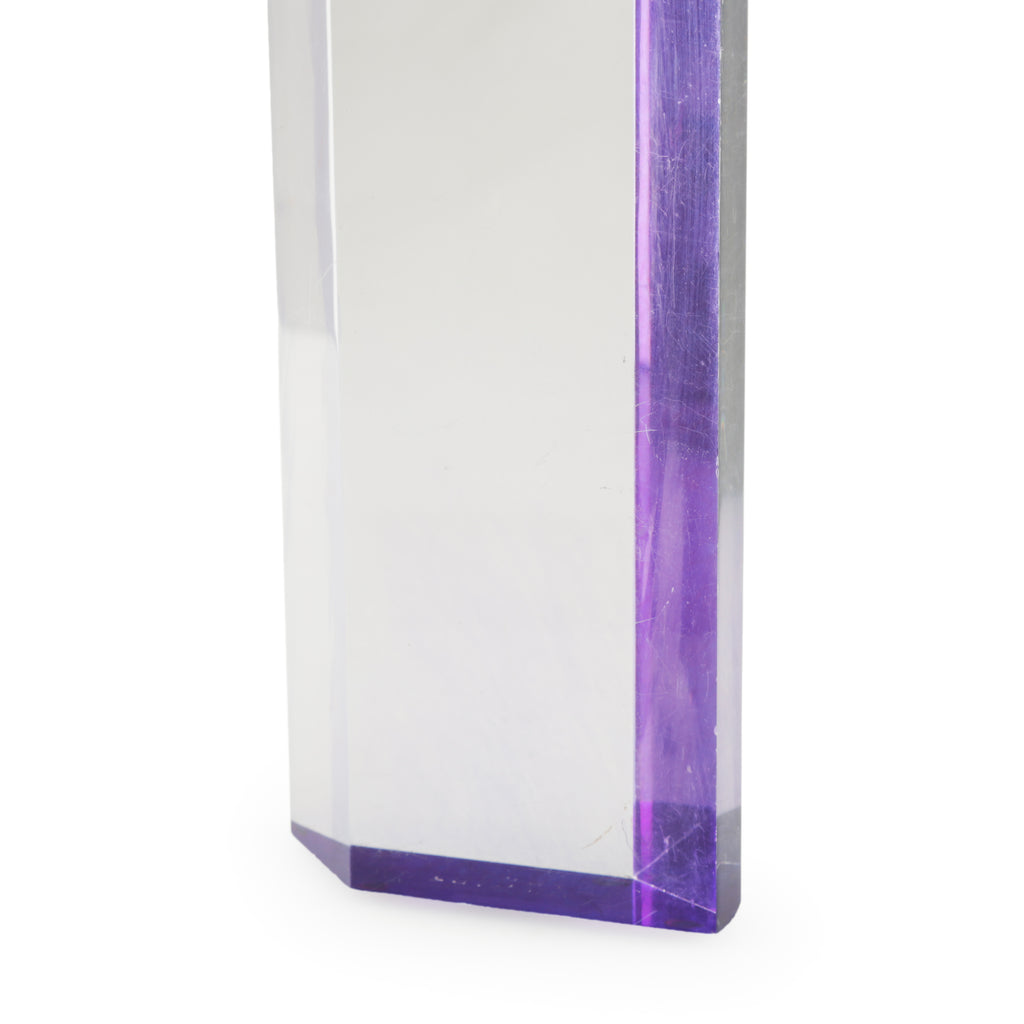 Violet Hexagonal Clear Acrylic Candle Holder