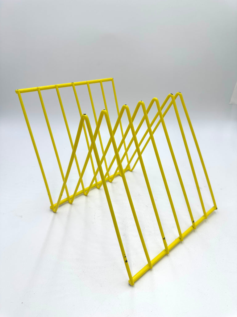 Bright Yellow Metal Wire Magazine File Organizer