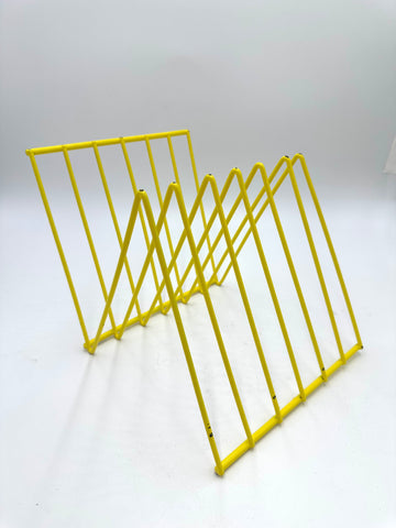 Bright Yellow Metal Wire Magazine File Organizer