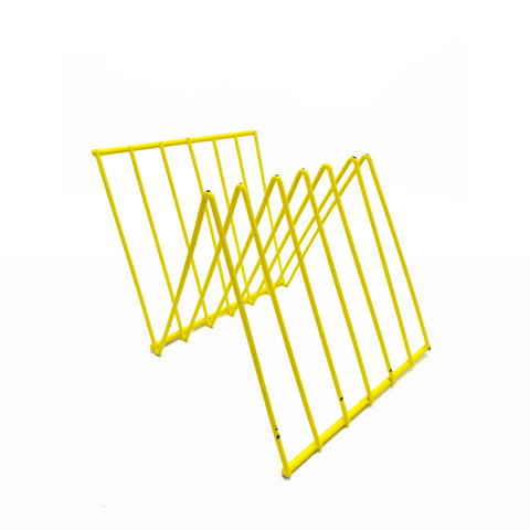 Bright Yellow Metal Wire Magazine File Organizer