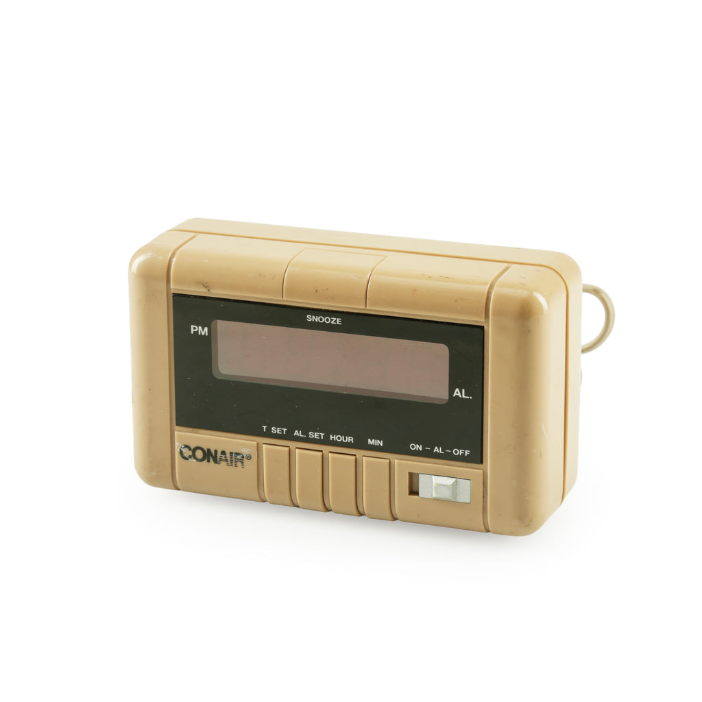 Beige Plastic Conair Alarm Clock