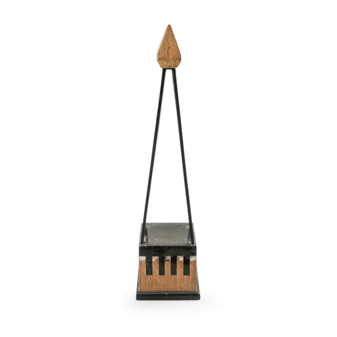 Black and Brown Obelisk Decorative Sculpture