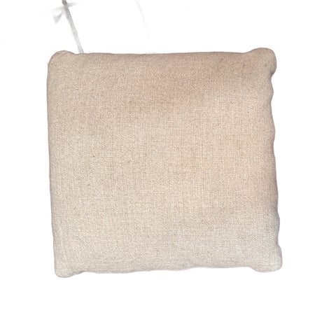 Beige Linen Throw Pillow