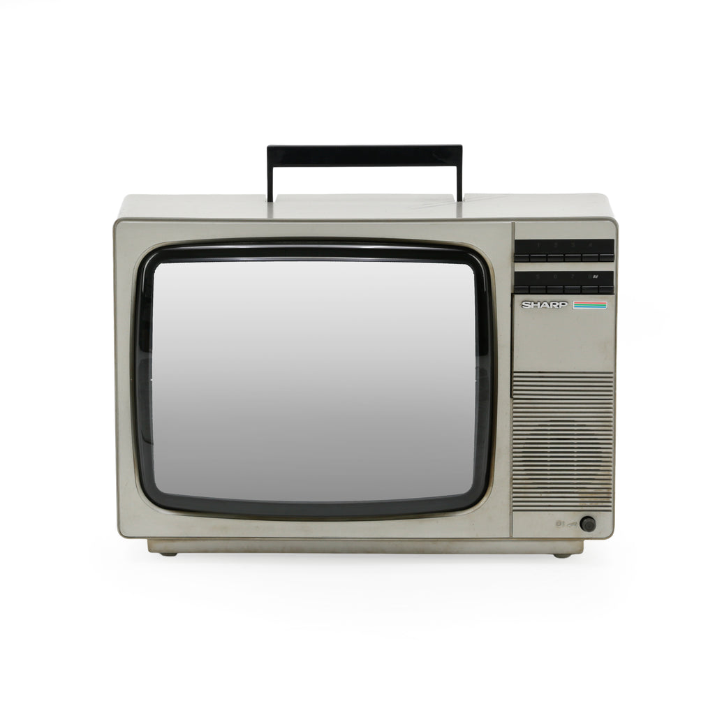 Sharp 1980s Portable CRT Television with Handle
