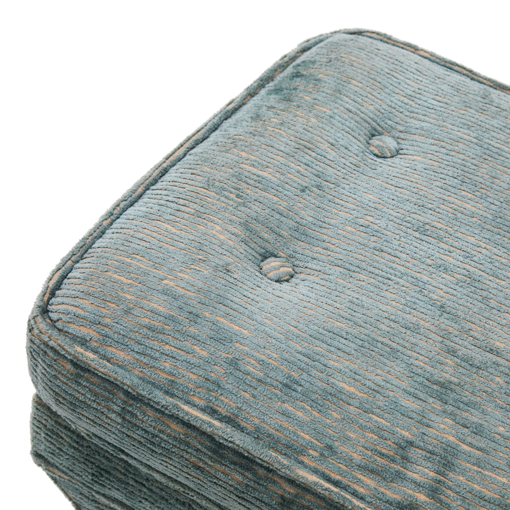 Tufted Teal X-Base Ottomans
