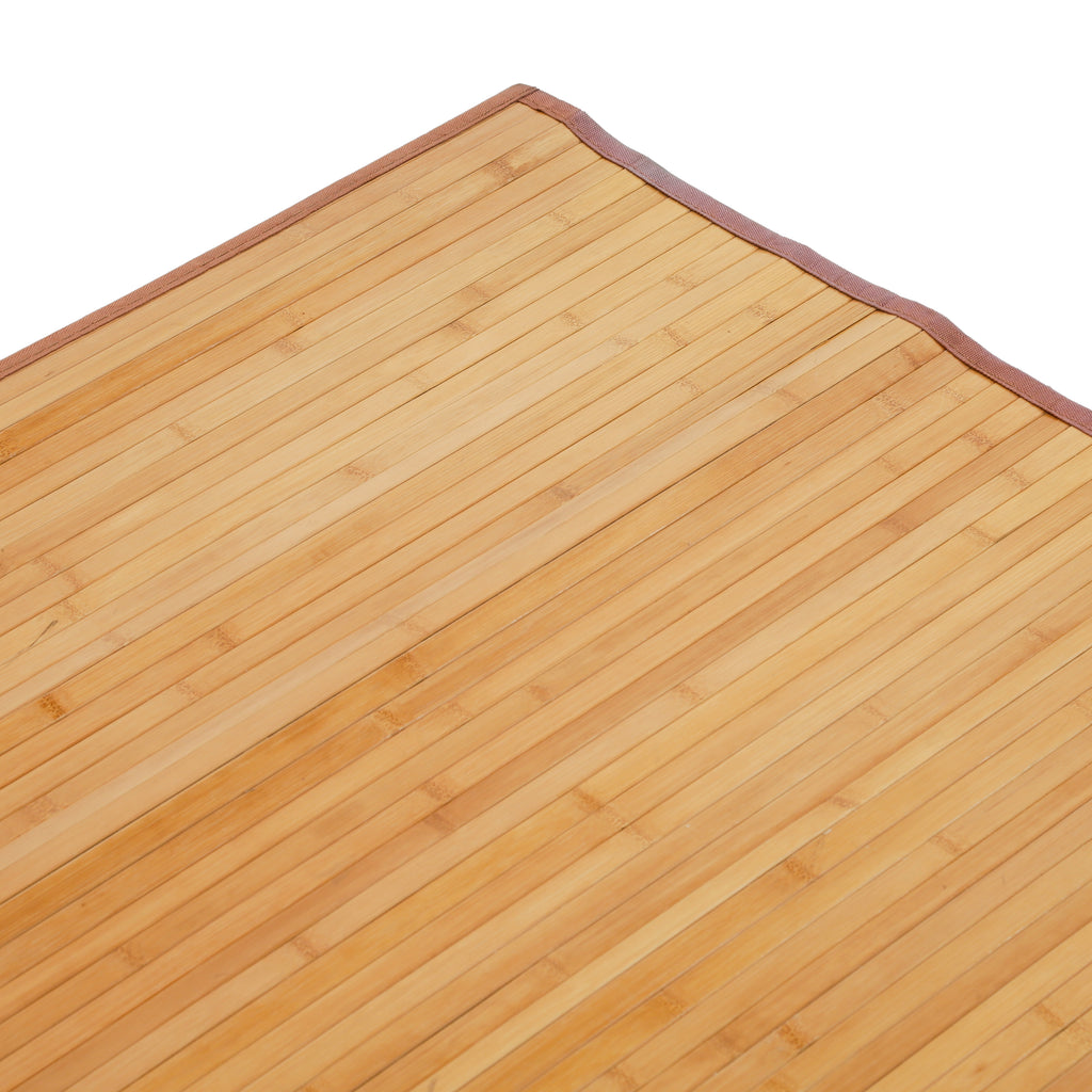 Light Brown Bamboo Slat Roll-Up Mat
