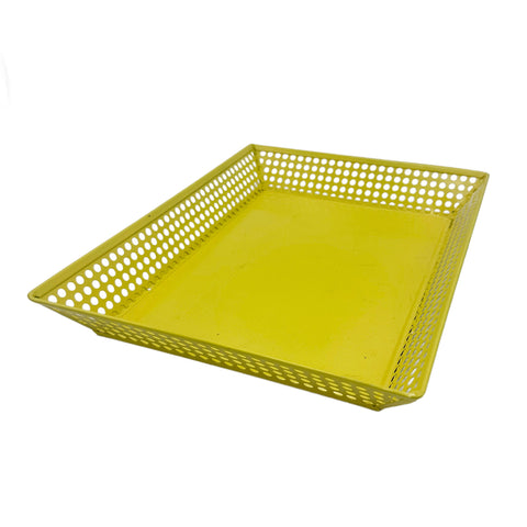 Yellow Metal Desk Paper Tray