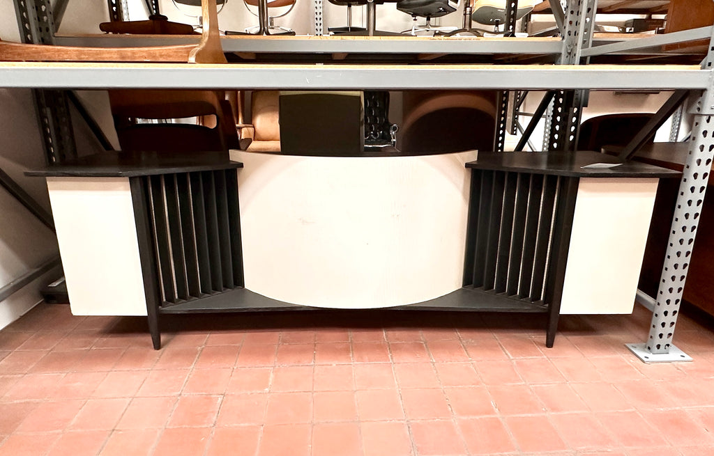 Black and Cream Curved Credenza