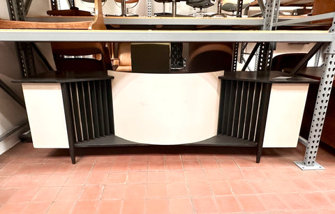 Black and Cream Curved Credenza