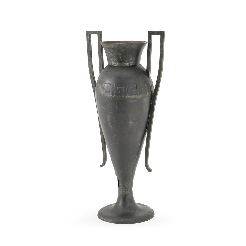Dark Gray Metal Urn