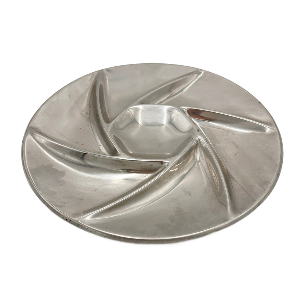 Chrome Silver Spiral Serving Tray
