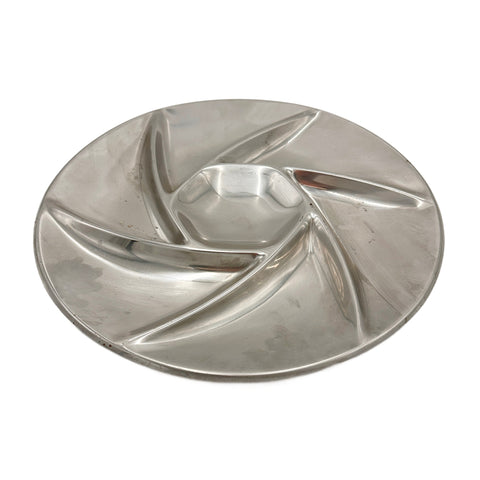 Chrome Silver Spiral Serving Tray