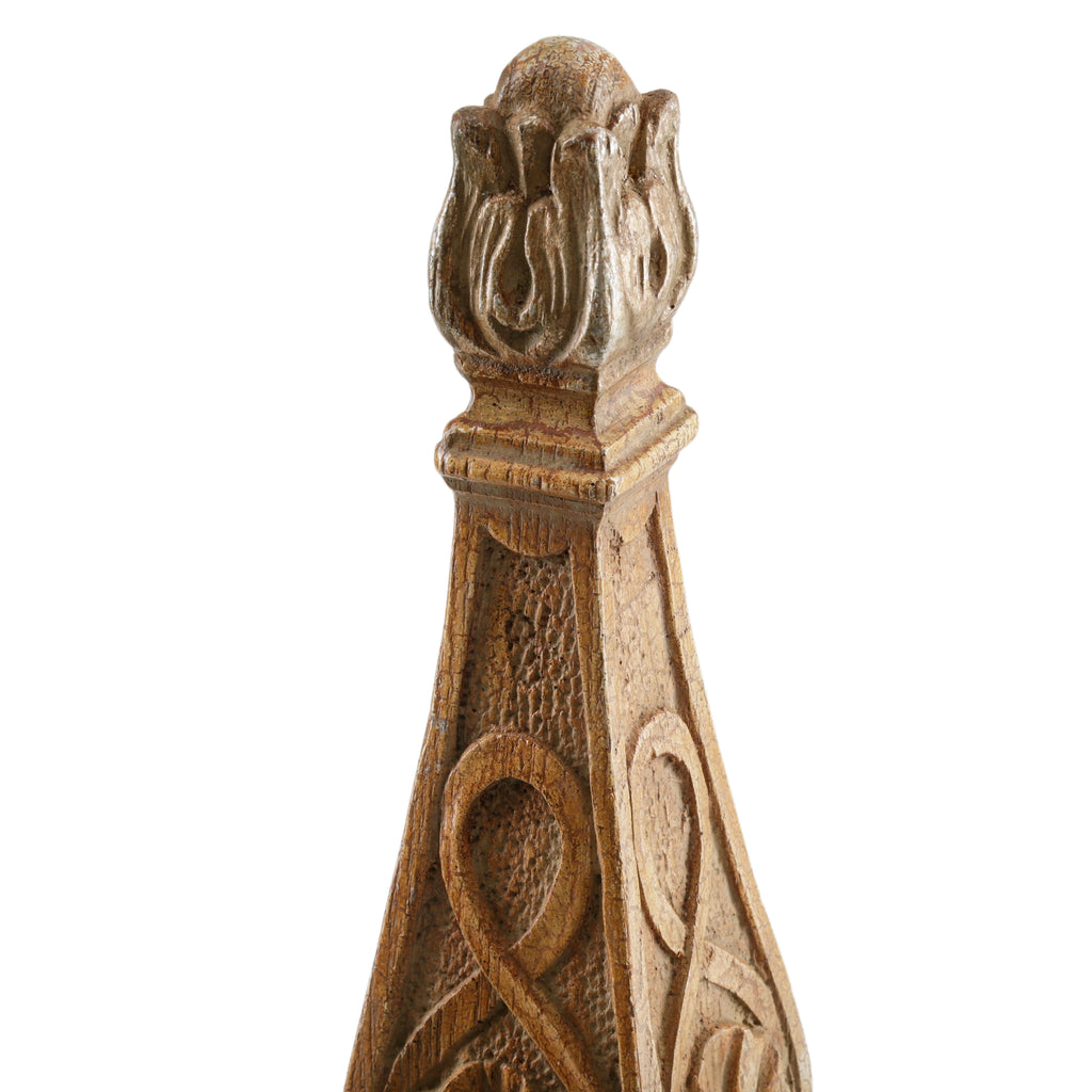 Distressed Light Brown Wood Finials / Obelisks