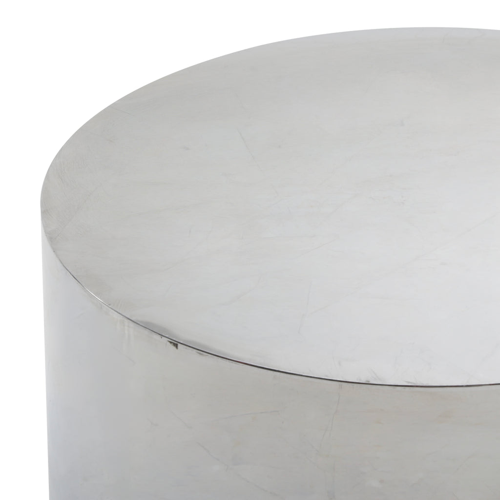 Silver Cylindrical Pedestal/Podium