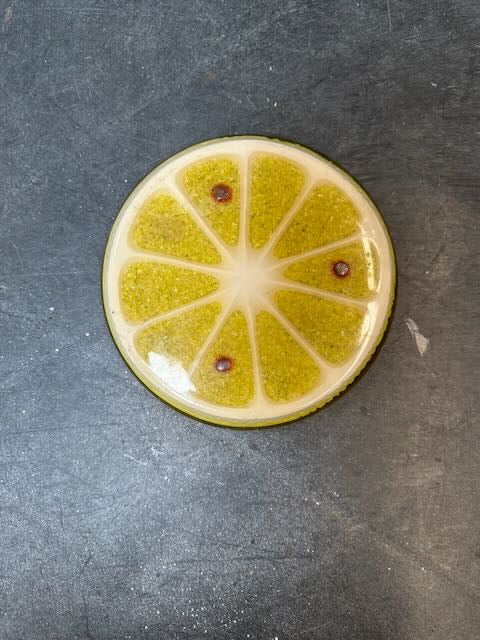 Handmade Lemon Slice Resin Coaster
