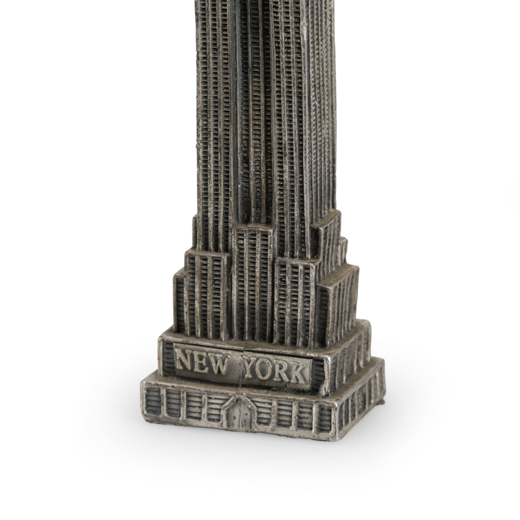 Silver-Toned Metal Empire State Building Figurine
