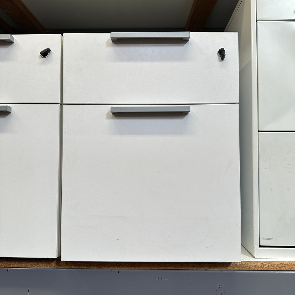 White Two-Drawer Filing Cabinet