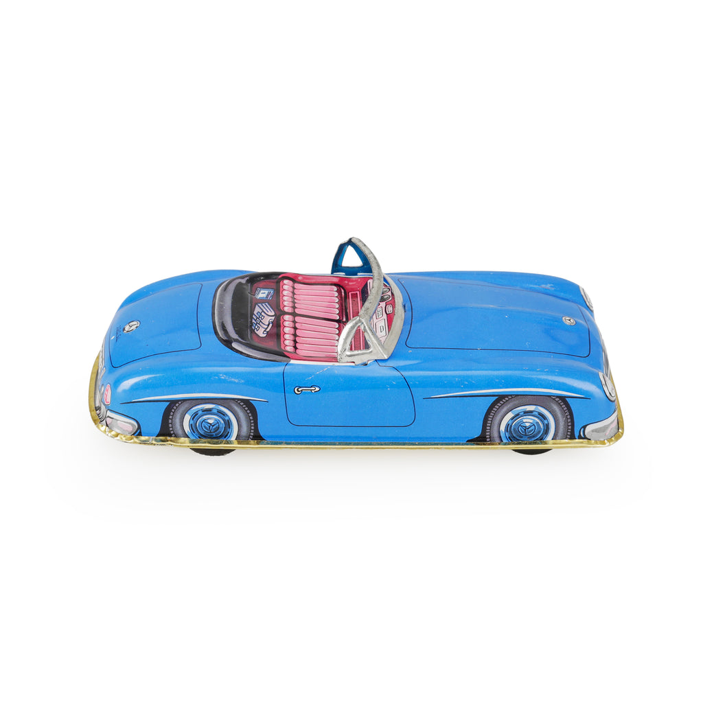 Blue and Yellow Tin Toy Cars