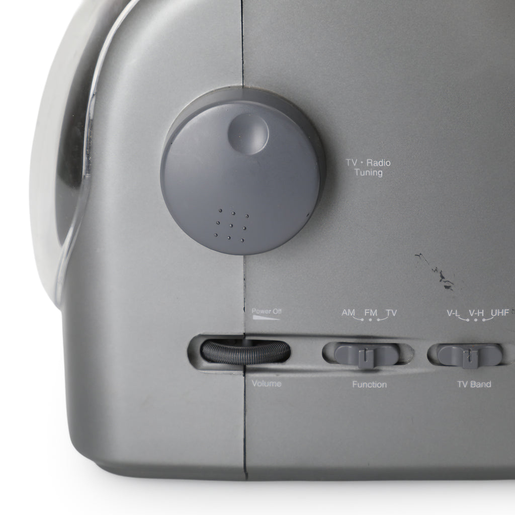 Gray Portable Personal Television with AM/FM Radio
