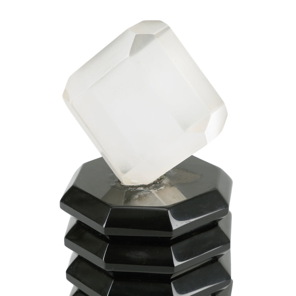 Black Multi-Tiered Acrylic Decorative Sculpture