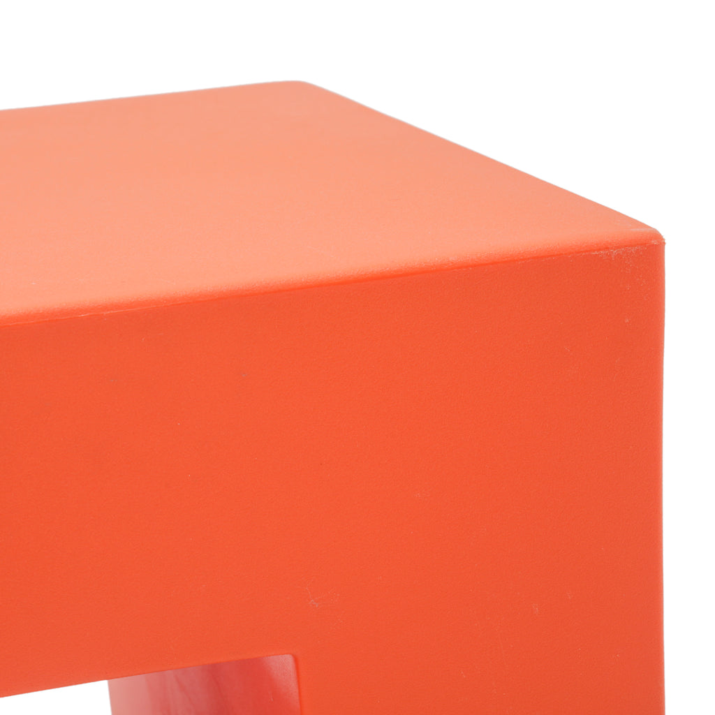 Yellow & Orange Minimalist Geometric Block Stool