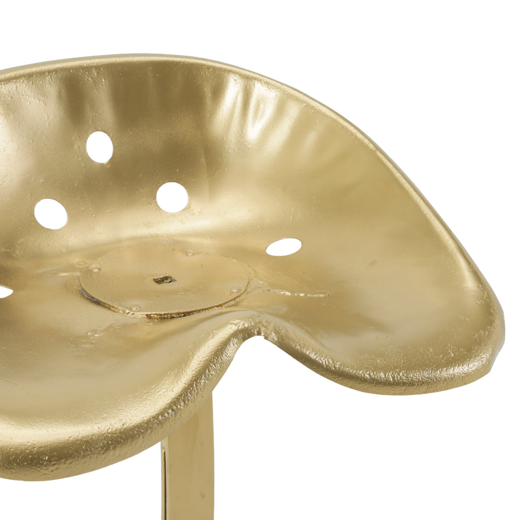 Gold Metal Tractor Seat Stool