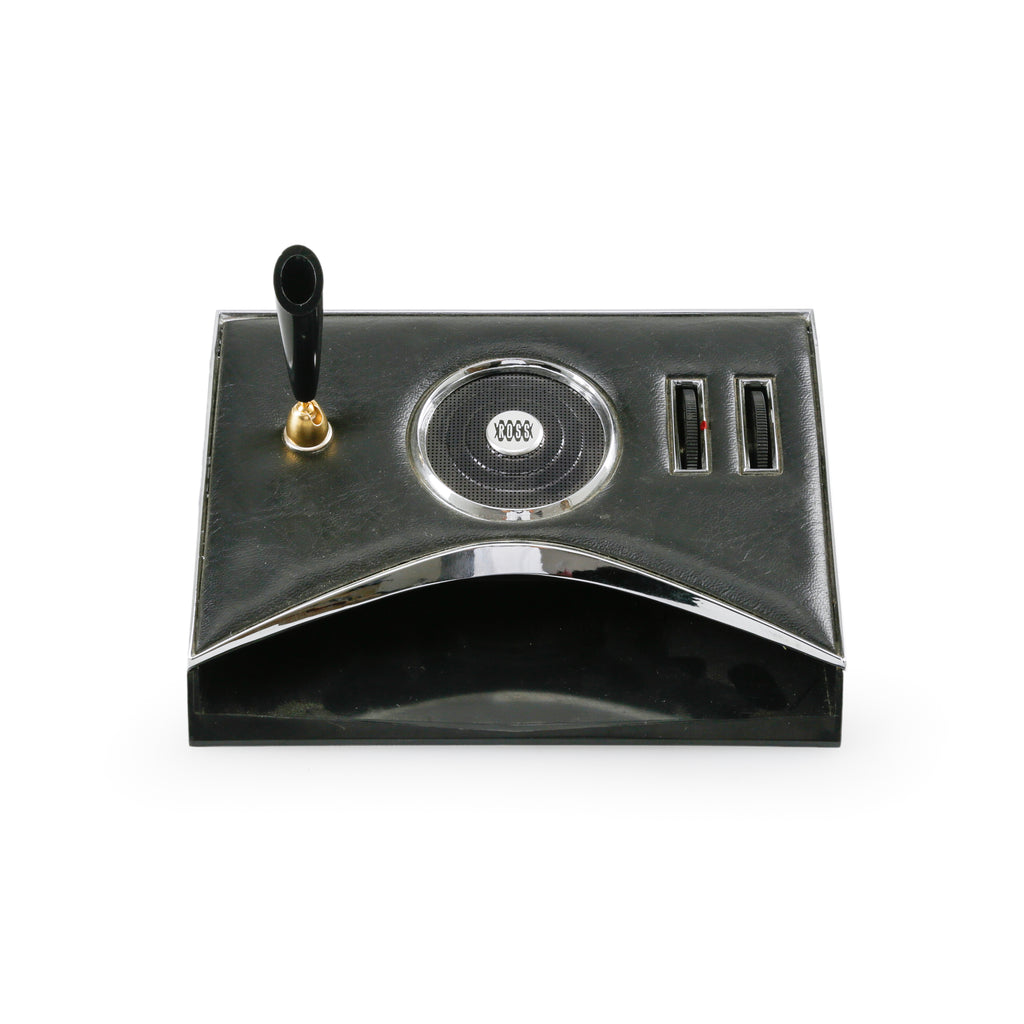 Black Faux Leather & Chrome ROSS Intercom Unit
